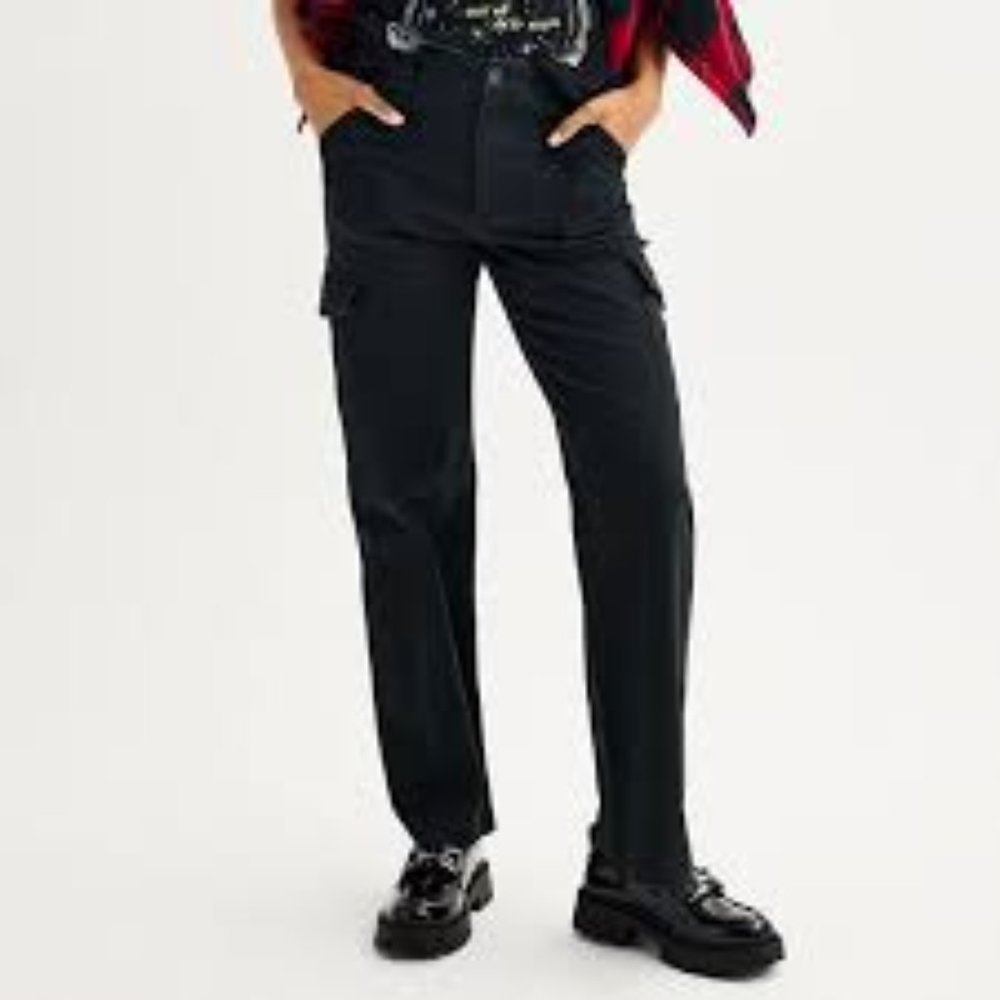 NEW Rewind Juniors'  Grey Wide Leg Cargo Pants 9